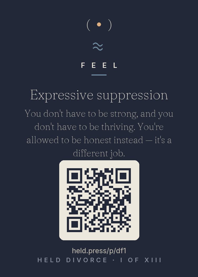 The back of Expressive suppression — with the code that opens this room