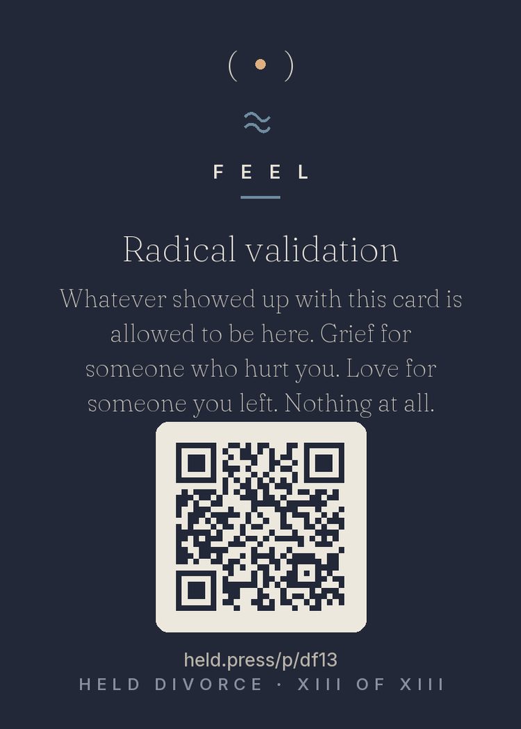 The back of Radical validation — with the code that opens this room