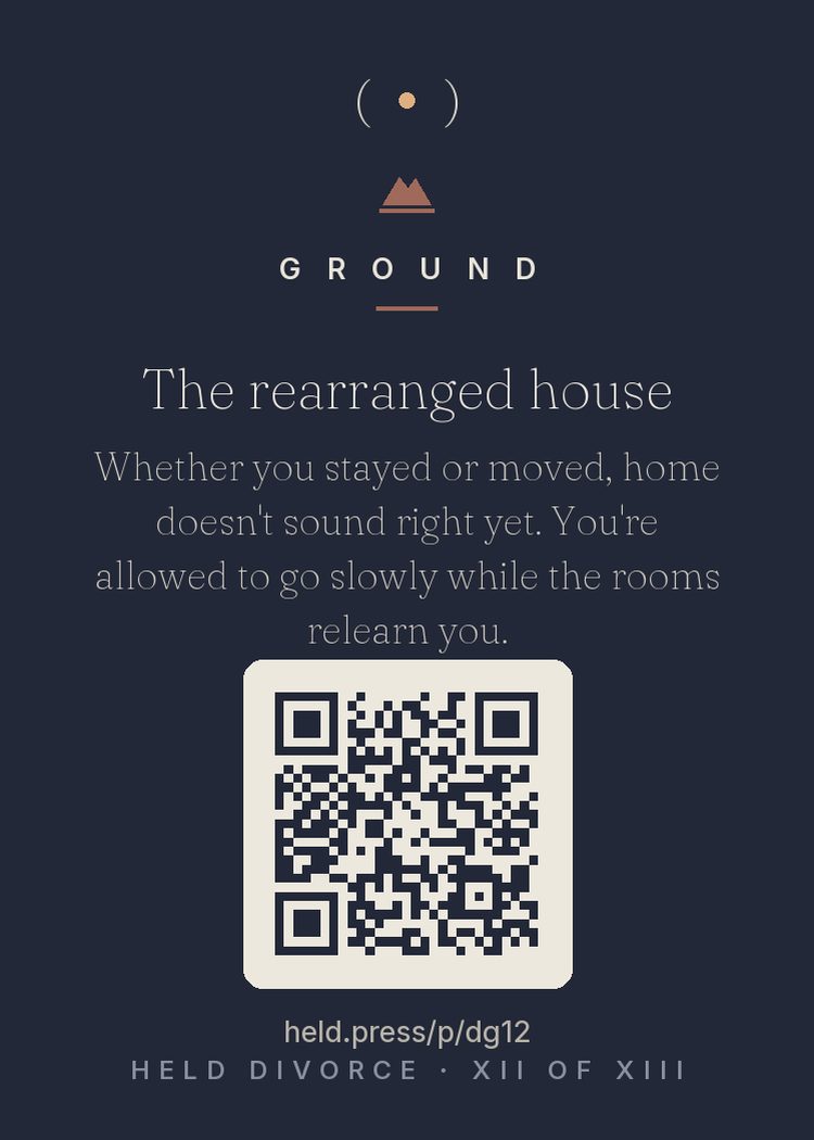 The back of The rearranged house — with the code that opens this room