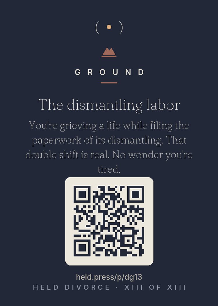 The back of The dismantling labor — with the code that opens this room