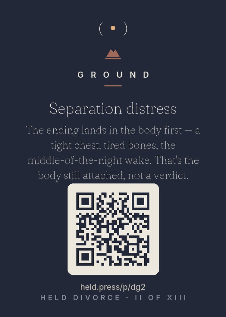 The back of Separation distress — with the code that opens this room