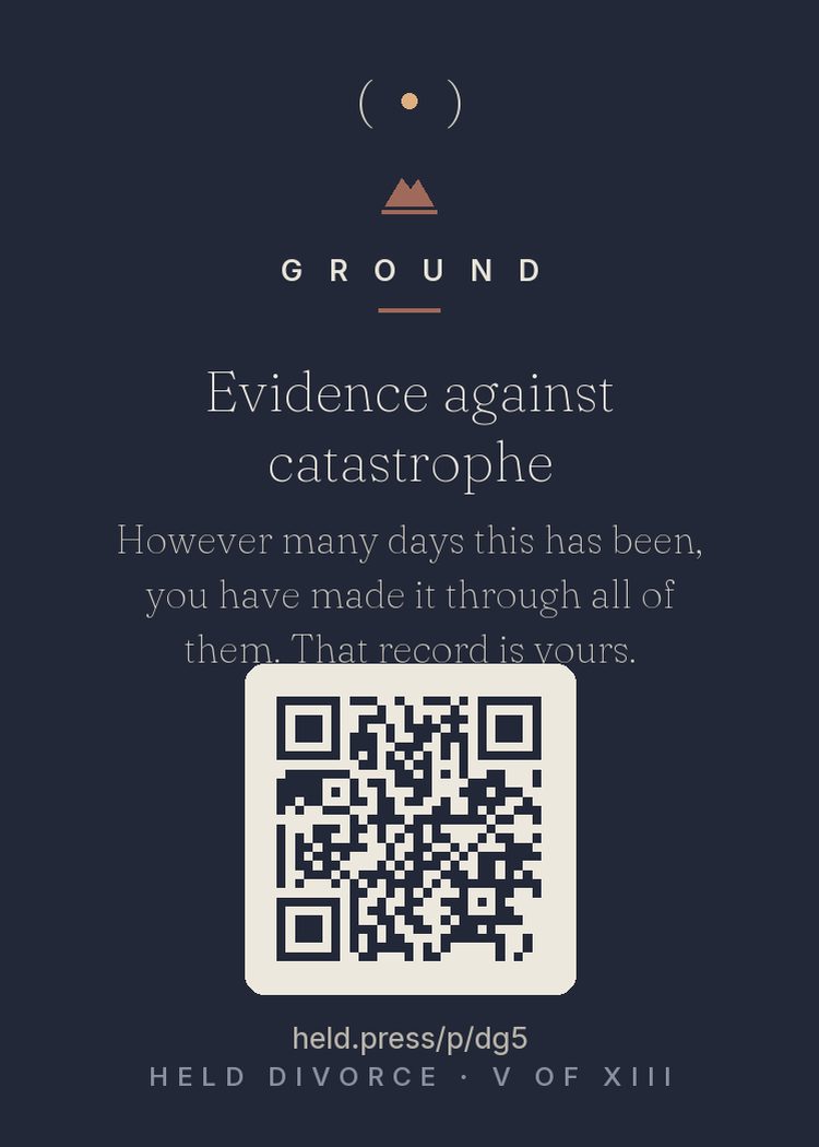 The back of Evidence against catastrophe — with the code that opens this room