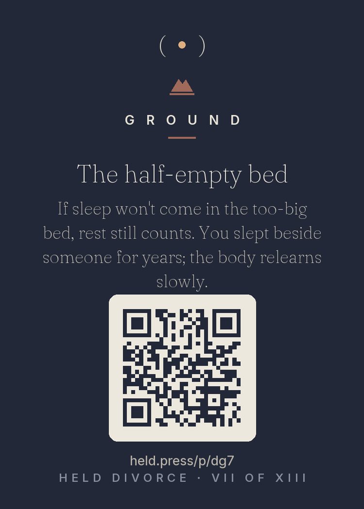The back of The half-empty bed — with the code that opens this room