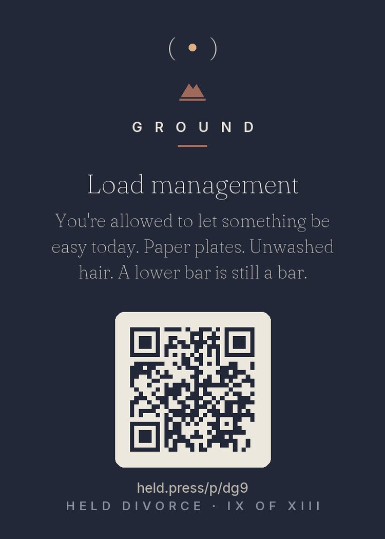 The back of Load management — with the code that opens this room