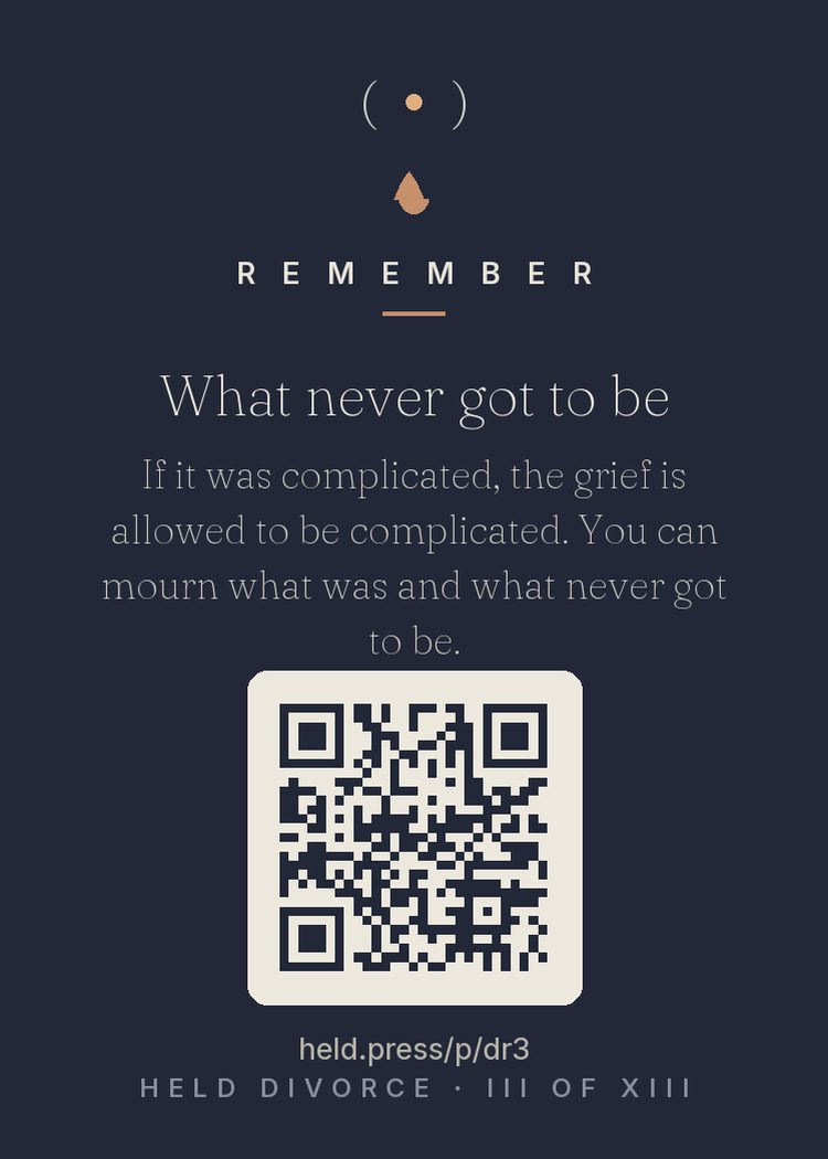 The back of What never got to be — with the code that opens this room