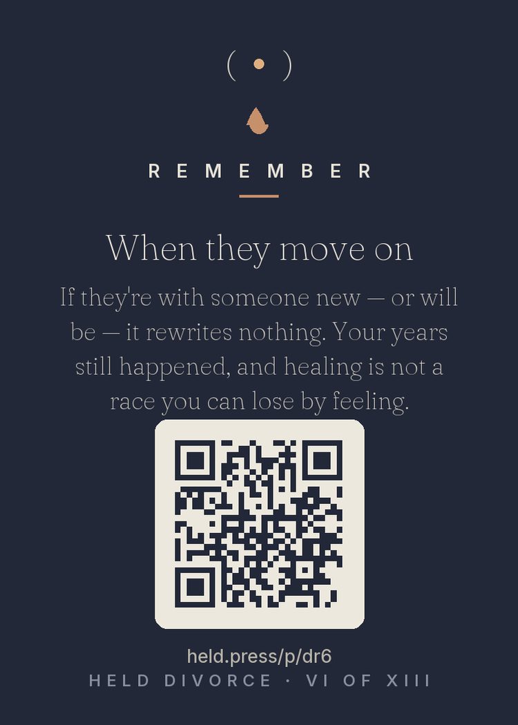 The back of When they move on — with the code that opens this room