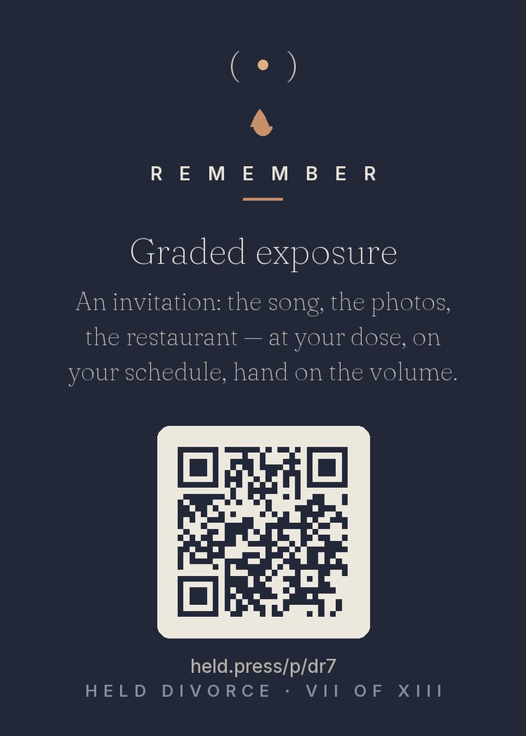 The back of Graded exposure — with the code that opens this room
