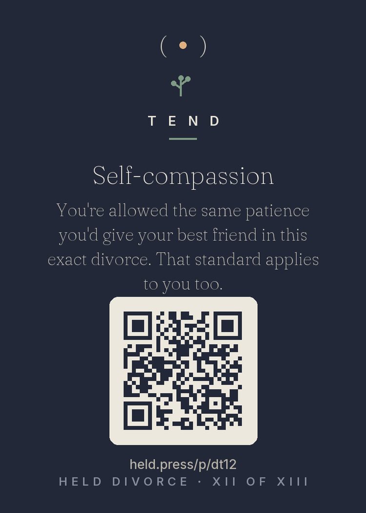 The back of Self-compassion — with the code that opens this room