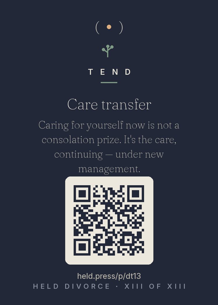 The back of Care transfer — with the code that opens this room