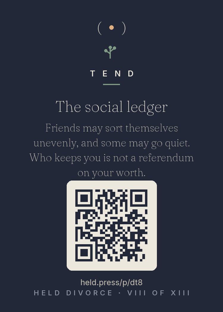 The back of The social ledger — with the code that opens this room