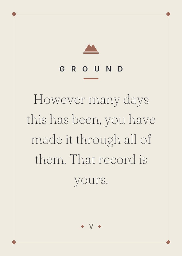 However many days this has been, you have made it through all of them. That record is yours.