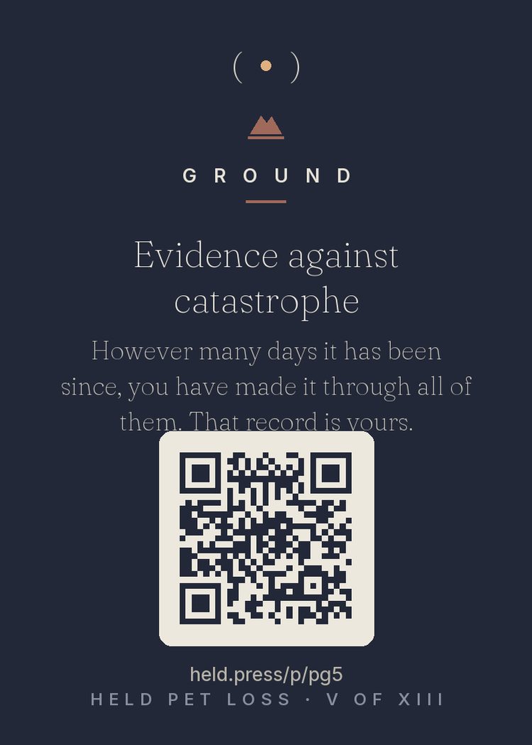 Evidence against catastrophe — Catastrophic thinking insists you cannot survive this quiet. The strongest counter-evidence is the record: every previous day has, in fact, been survived. Cognitive approaches to distress make exactly this move — replace the global prediction ('I can't') with observable data ('I have, daily, without exception'). A one hundred percent survival rate is not nothing. It is the most reliable fact you currently own.