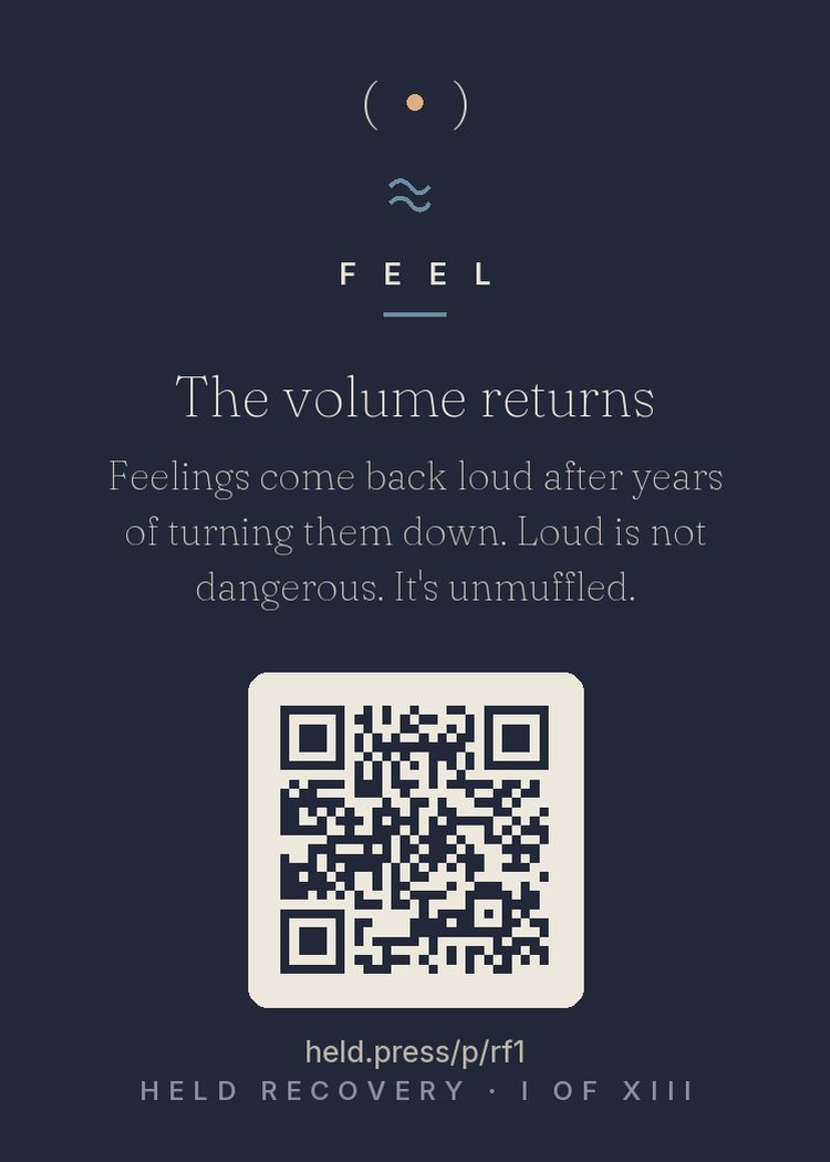 The back of The volume returns — with the code that opens this room