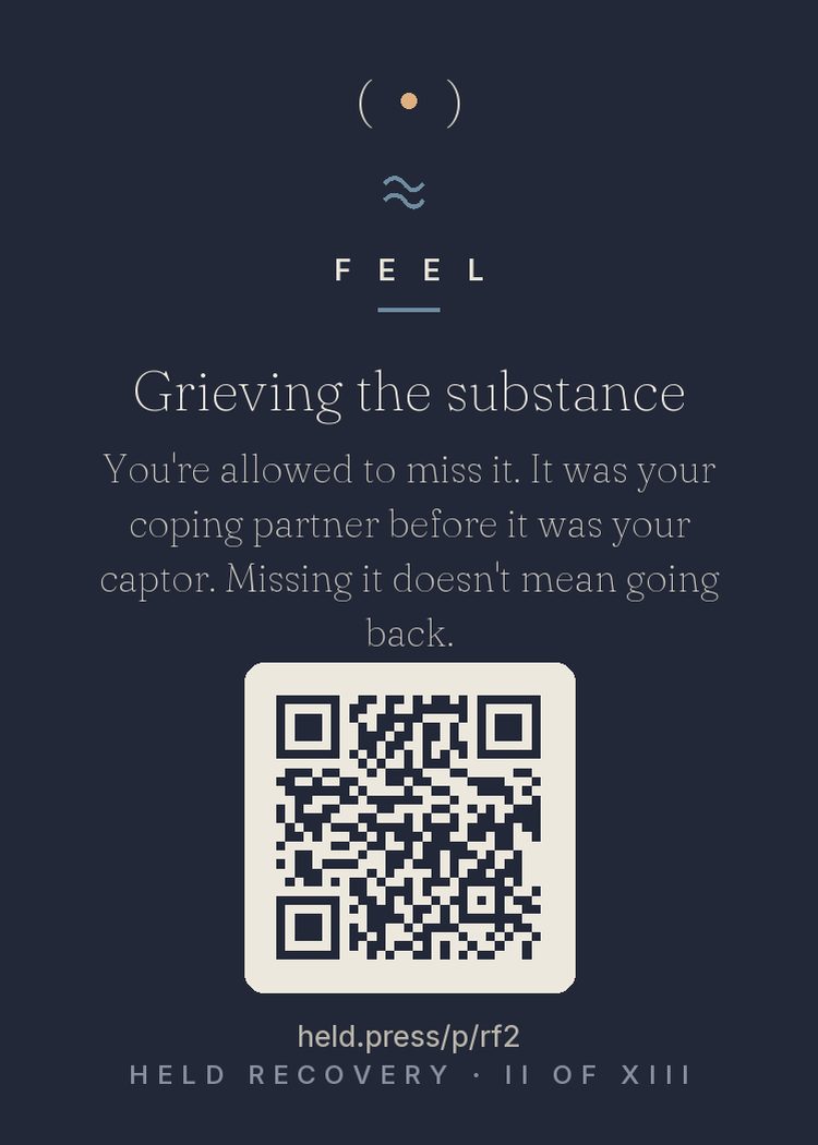 The back of Grieving the substance — with the code that opens this room
