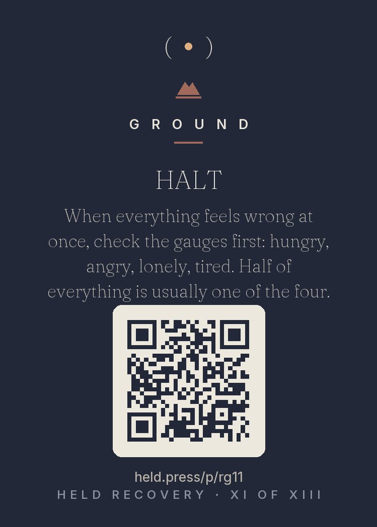 The back of HALT — with the code that opens this room