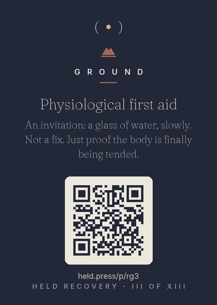 The back of Physiological first aid — with the code that opens this room