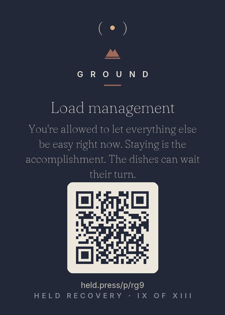 The back of Load management — with the code that opens this room