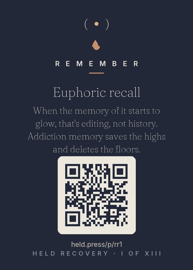 The back of Euphoric recall — with the code that opens this room