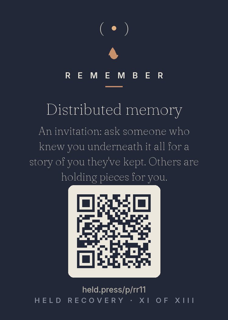 The back of Distributed memory — with the code that opens this room