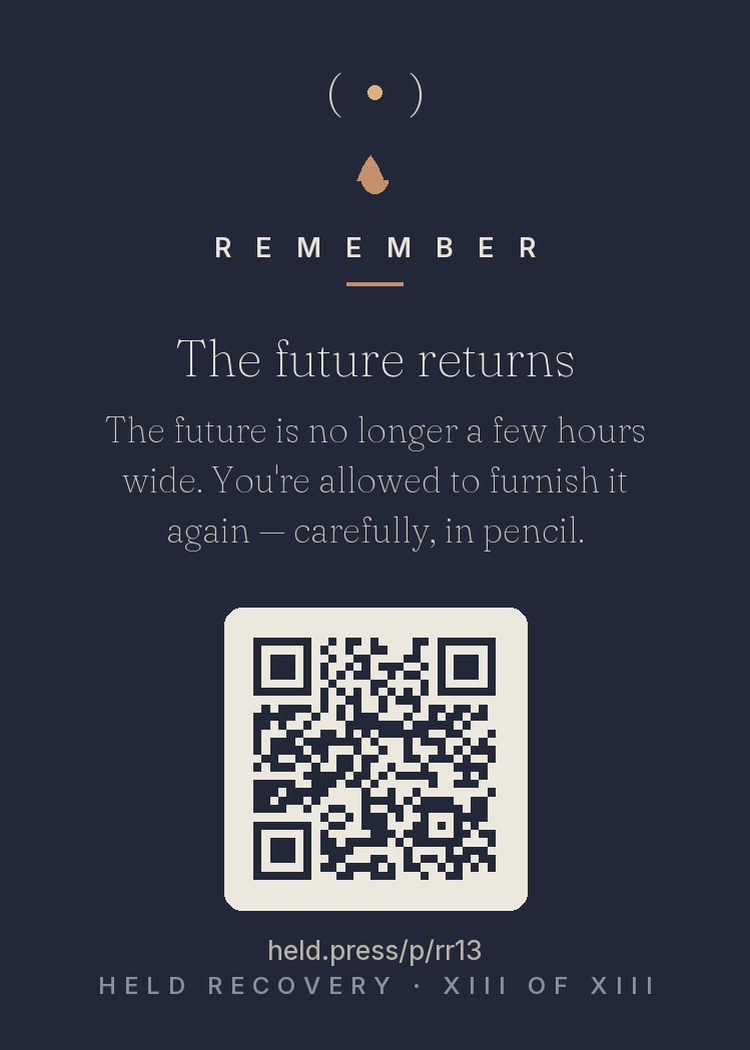 The back of The future returns — with the code that opens this room