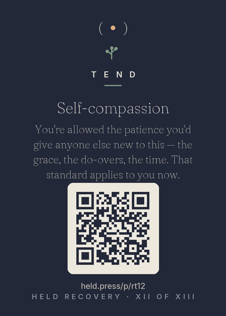 The back of Self-compassion — with the code that opens this room