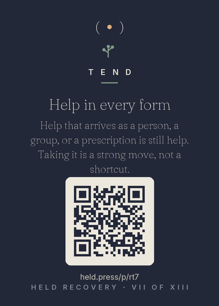 The back of Help in every form — with the code that opens this room