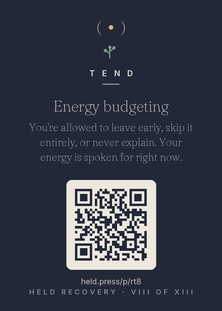 The back of Energy budgeting — with the code that opens this room