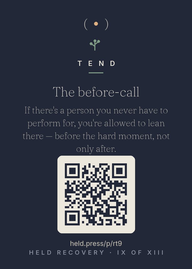 The back of The before-call — with the code that opens this room