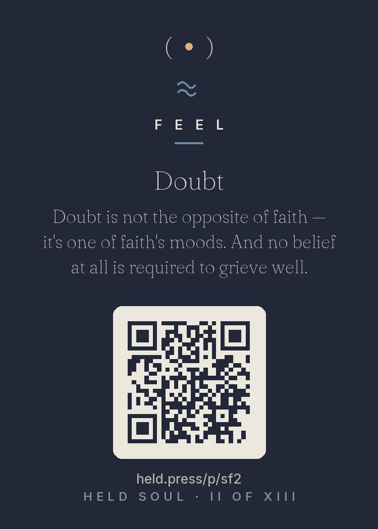 The back of Doubt — with the code that opens this room