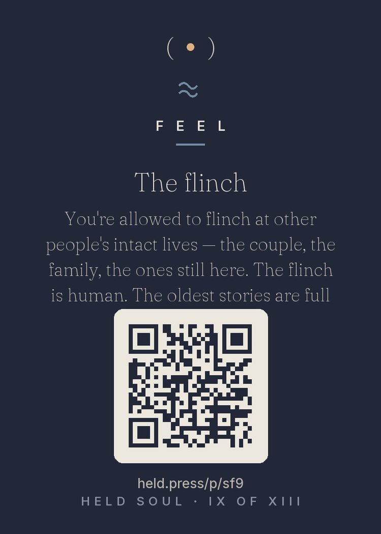 The back of The flinch — with the code that opens this room