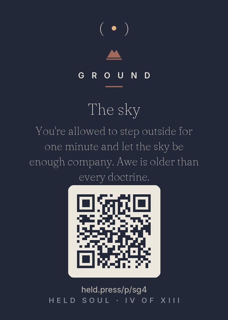 The back of The sky — with the code that opens this room