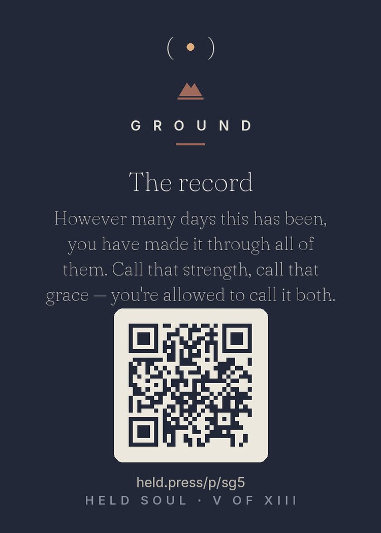 The back of The record — with the code that opens this room
