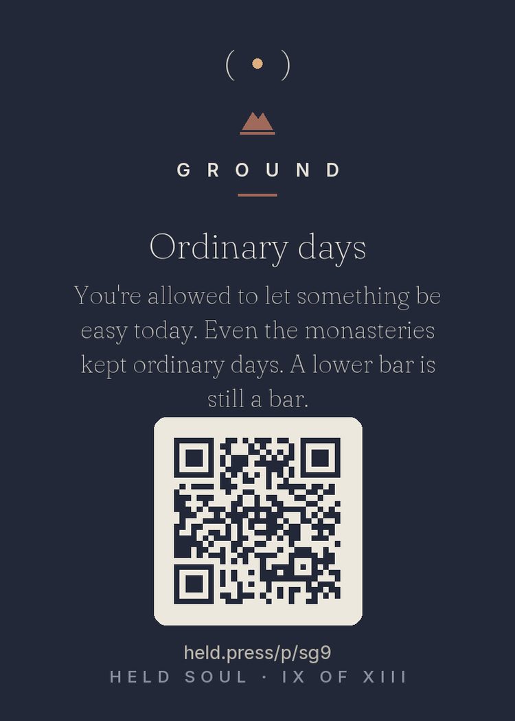 The back of Ordinary days — with the code that opens this room