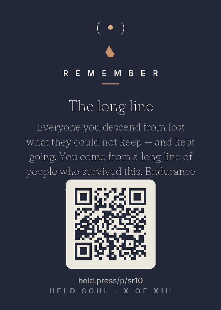 The back of The long line — with the code that opens this room