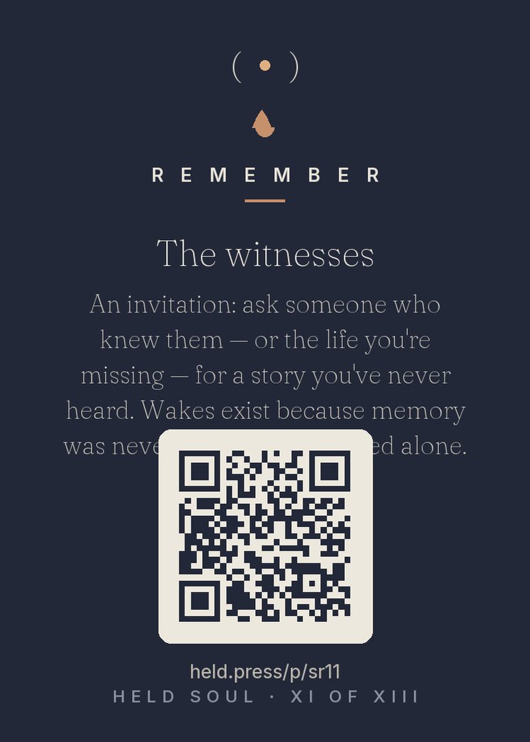 The back of The witnesses — with the code that opens this room