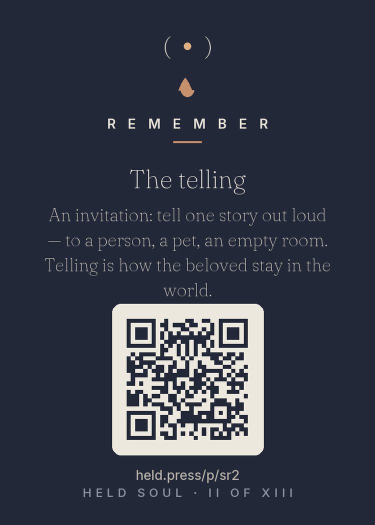 The back of The telling — with the code that opens this room