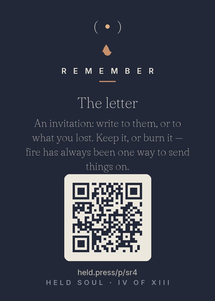 The back of The letter — with the code that opens this room