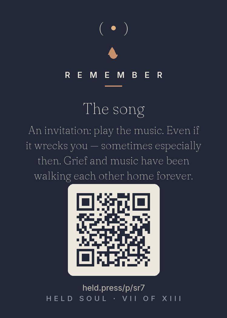 The back of The song — with the code that opens this room