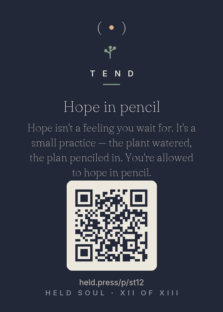 The back of Hope in pencil — with the code that opens this room