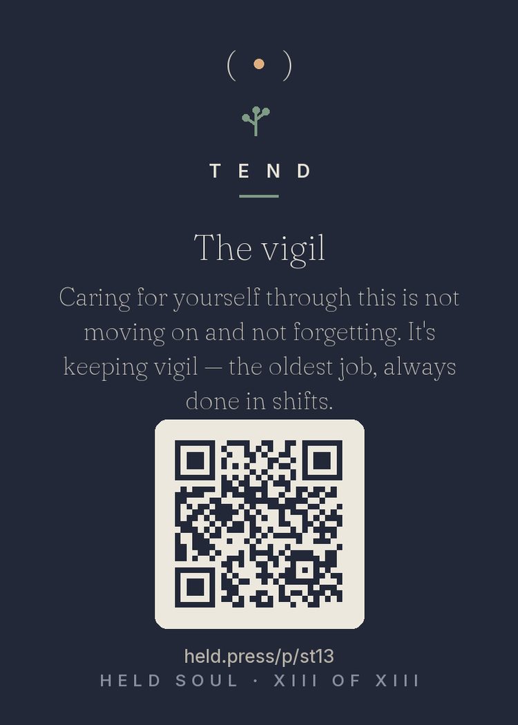 The back of The vigil — with the code that opens this room